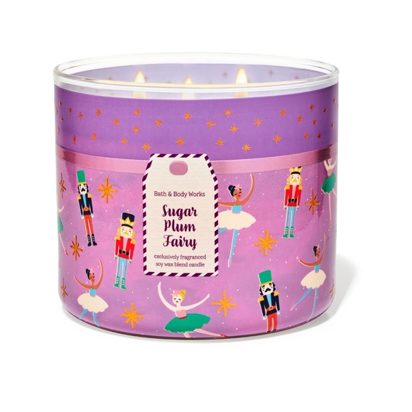 🛍BOGO 50% OFF🧚‍♀️🕯NWT‼️ Bath & Body Works "Sugar Plum Fairy" 3-wick Candle - Picture 7 of 10